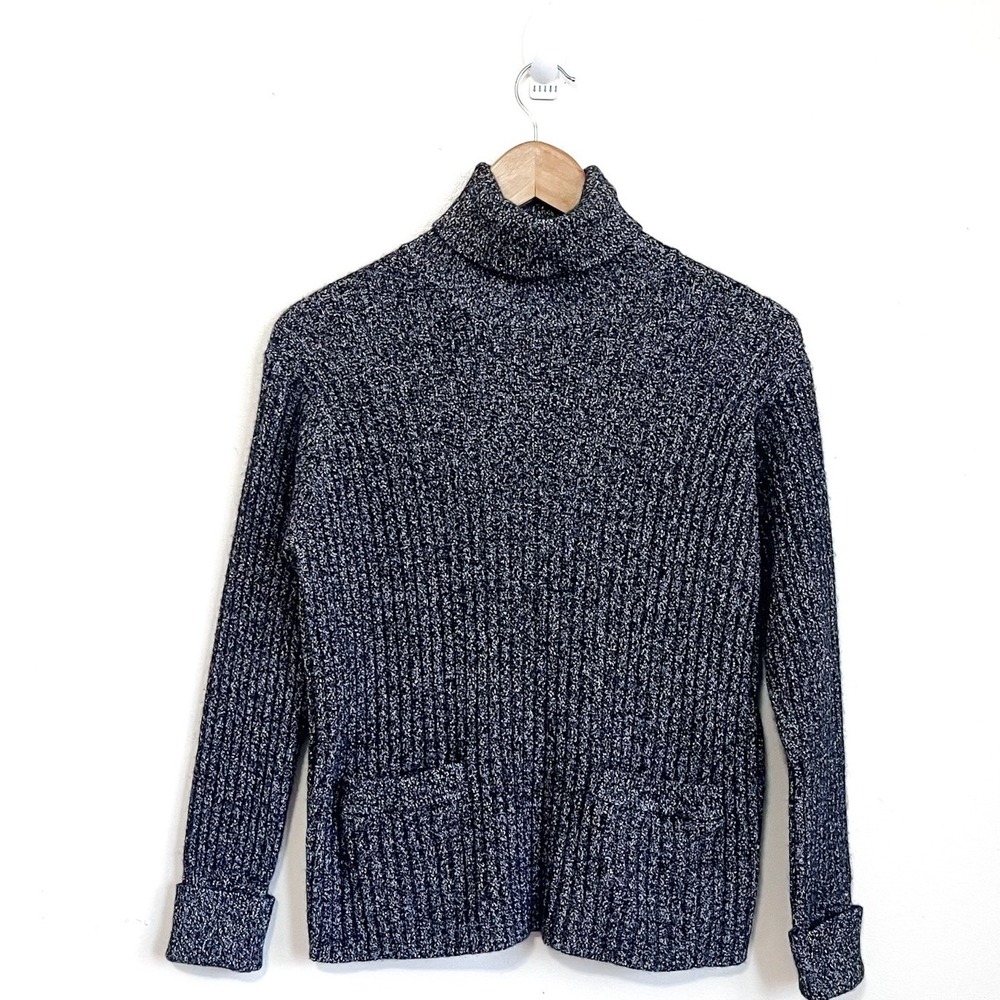 Vintage‎ Emmanuel Ungaro Womens Turtleneck Sweater Size L Wool Ribbed Cropped